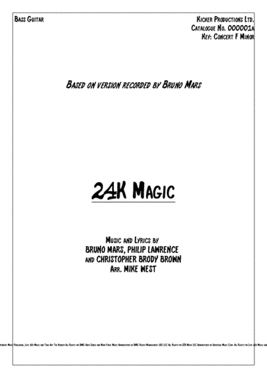24k Magic (arr. Mike West)