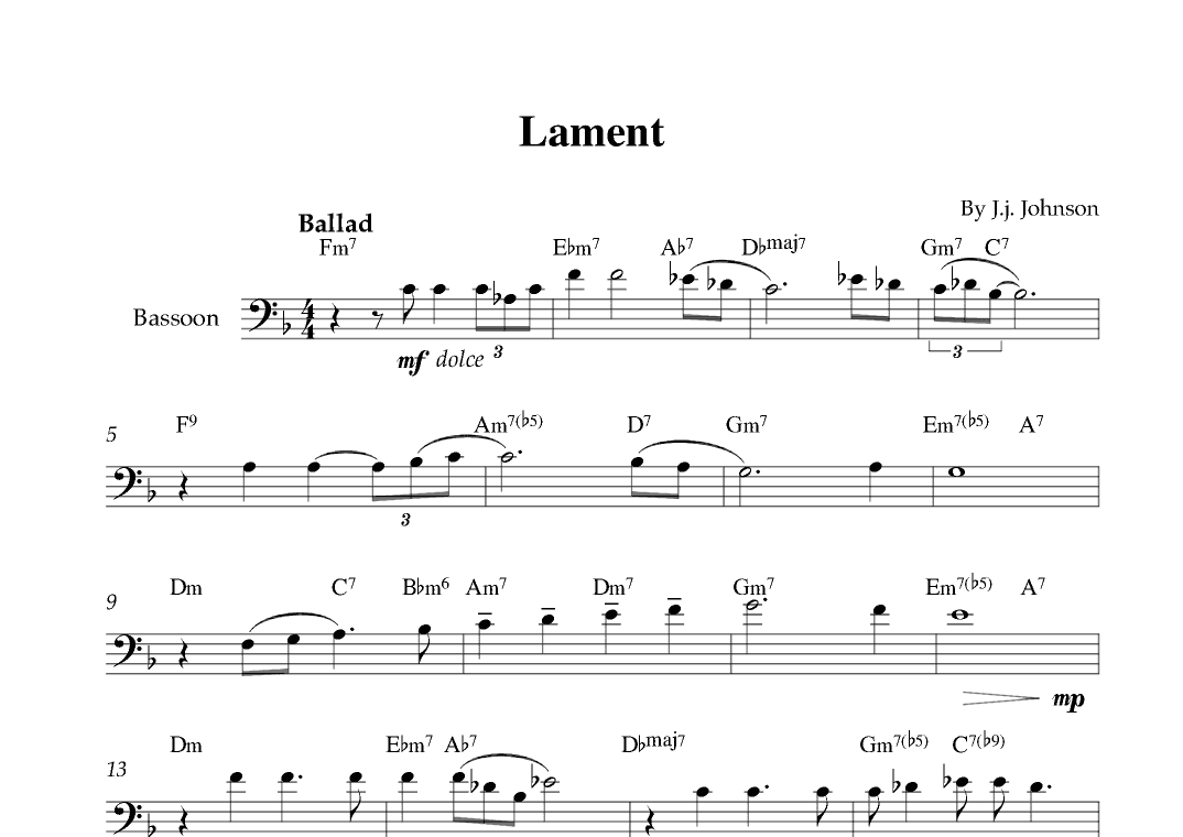 Lament (arr. Karen Gueiros)