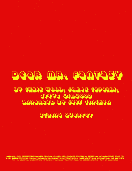 Dear Mr. Fantasy (arr. Jeff Tincher)