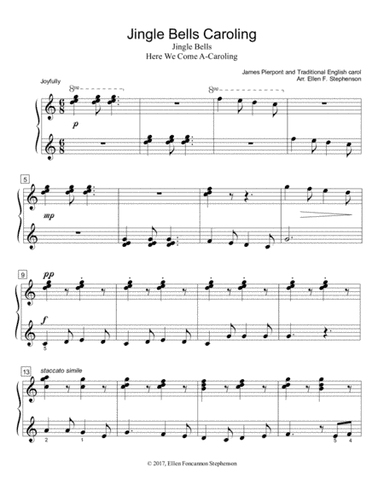 Jingle Bells Caroling (solo) (arr. Ellen Foncannon Stephenson)