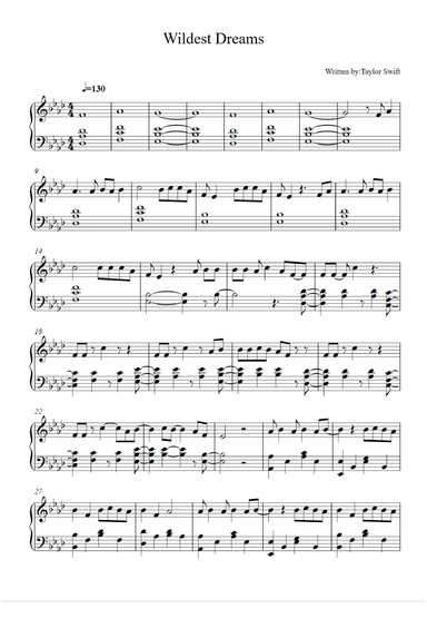 Wildest Dreams (arr. Taylor Swift)