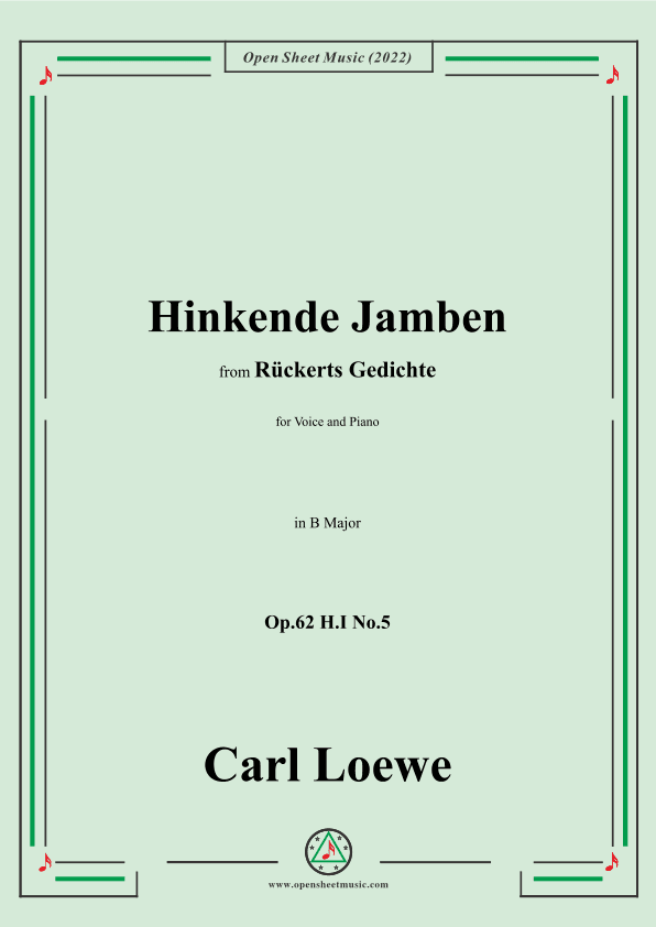 Loewe-Hinkende Jamben,in B Major,Op.62 H.I No.5 (arr. OSM Press)