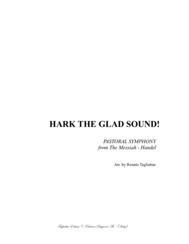 PASTORAL SYMPHONY from The Messiah - Arr. for SAB Choir and Organ - English Lyrics (arr. Renato Tagliabue)