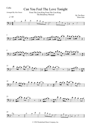 Can You Feel The Love Tonight (arr. Alex Souza)
