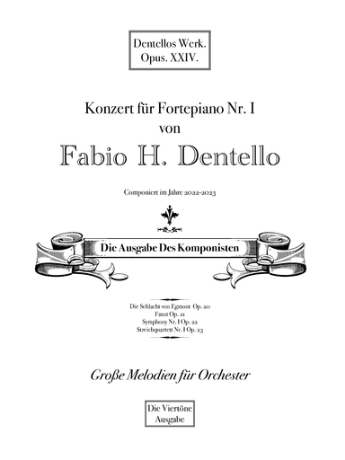 Piano Concerto Nº 1 Op. 24 - Score Only