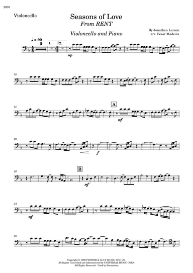 Seasons Of Love (arr. César Madeira)