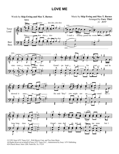 Love Me (arr. Gary Thiel)