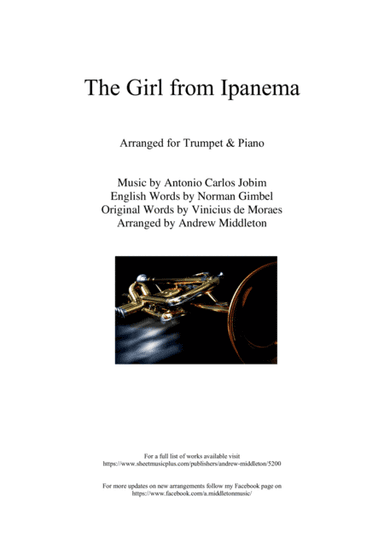 The Girl From Ipanema (Garota De Ipanema) (arr. Andrew Middleton)