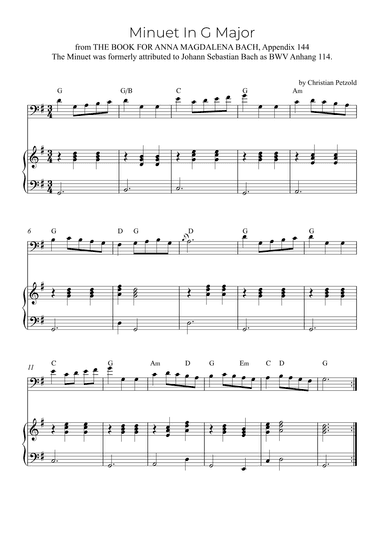 Minuet In G Major (arr. Alex Nunes Rodrigues)