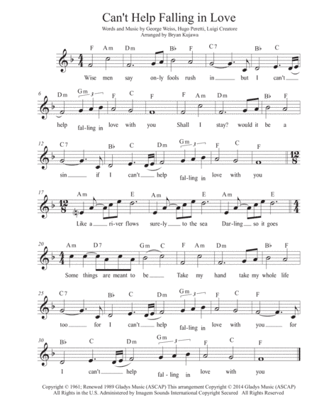 Can't Help Falling In Love (arr. Bryan Kujawa)