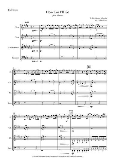 How Far I'll Go (arr. Fabio Britto)