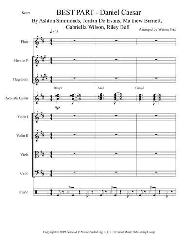 Best Part (arr. Warney Paz)