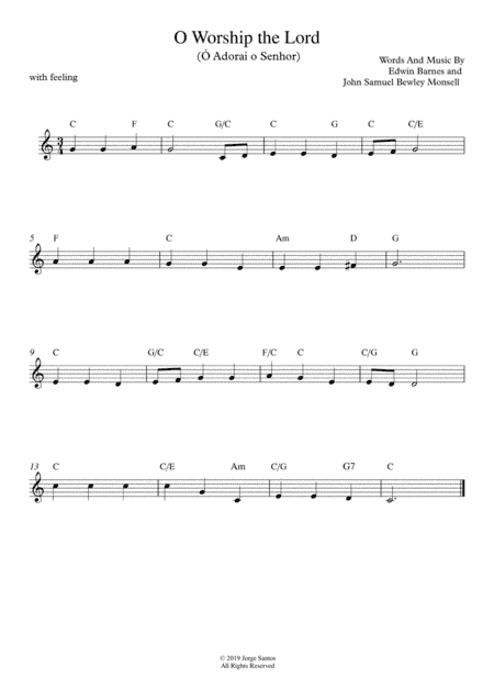 O Worship the Lord (arr. Jorge Santos)