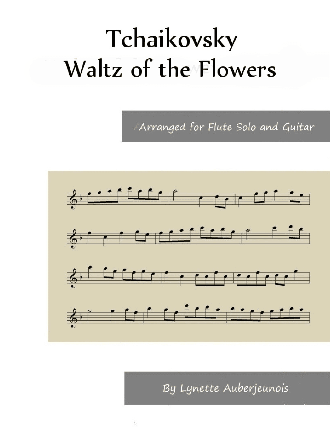 Waltz of the Flowers - Flute Solo with Guitar Chords (arr. Lynette Auberjeunois)