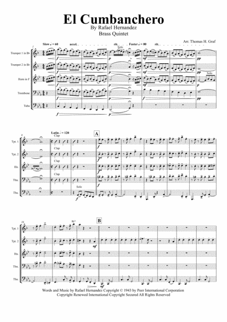El Cumbanchero (arr. Thomas H. Graf)