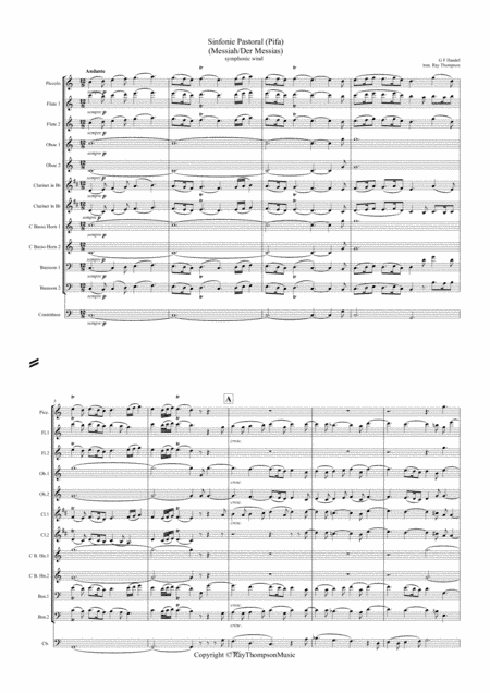Handel: Sinfonie Pastoral (Pastoral Symphony)(Pifa) from The Messiah (Der Messias) - symphonic wind (arr. Ray Thompson)