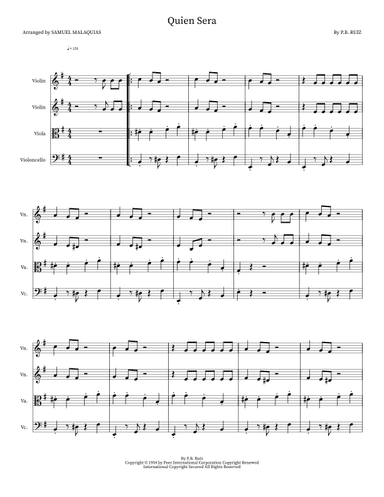 Quien Sera (arr. SAMUEL DE SOUZA MALAQUIAS)