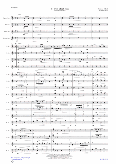 If I Were A Rich Man (arr. Josef  STASTNY)