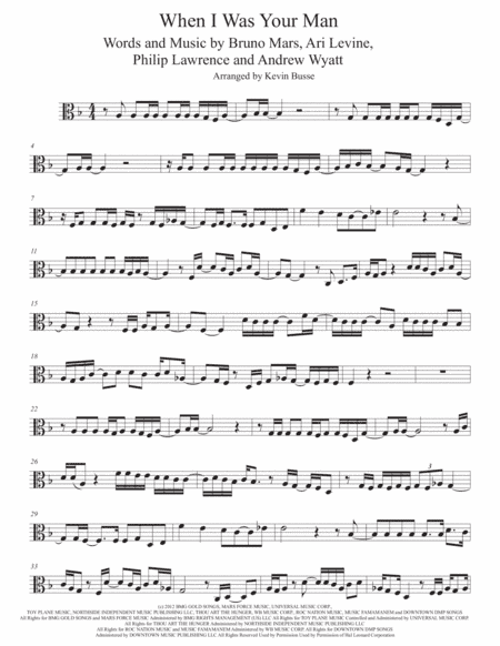 When I Was Your Man (arr. Kevin Busse)