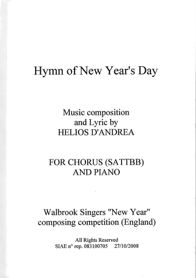 Hymn of New Year's Day - Score Only