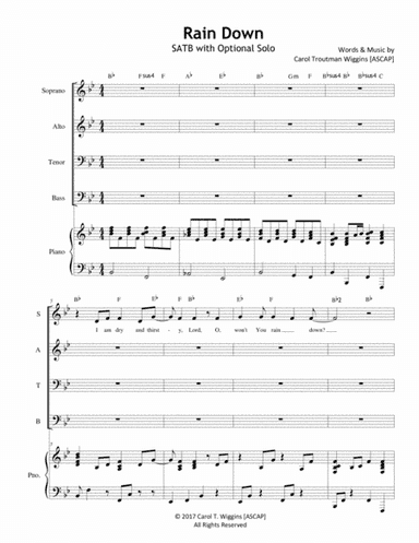 Rain Down (SATB)