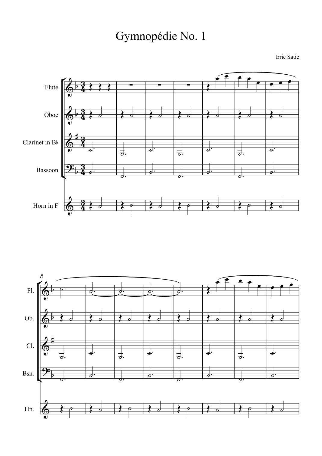 Gymnopédie No. 1 (arr. Alex Nunes Rodrigues)