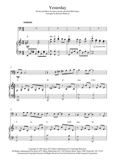 Yesterday (arr. Kaiserin Rebecca)