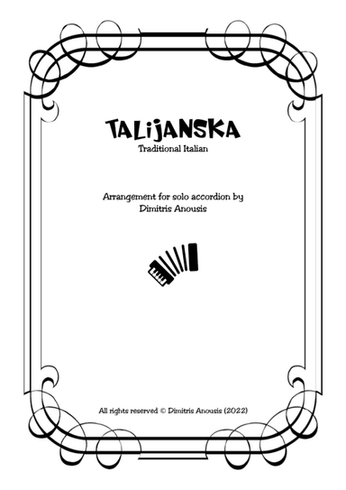 Talijanska (Traditional Italian) - Amazing solo accordion arrangement (arr. Dimitris Anousis)