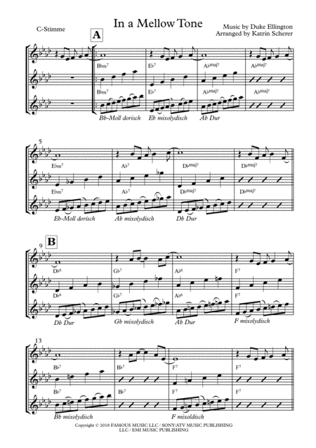 In A Mellow Tone (arr. Katrin Scherer)