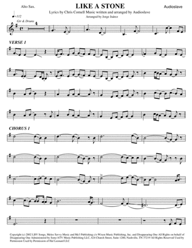 Like A Stone (arr. Jorge Juárez)