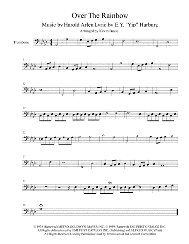 Over The Rainbow (from The Wizard Of Oz) (arr. Kevin Busse)