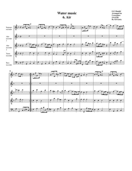 Air from Water music (arrangement for 5 recorders) (arr. Gil Garty)