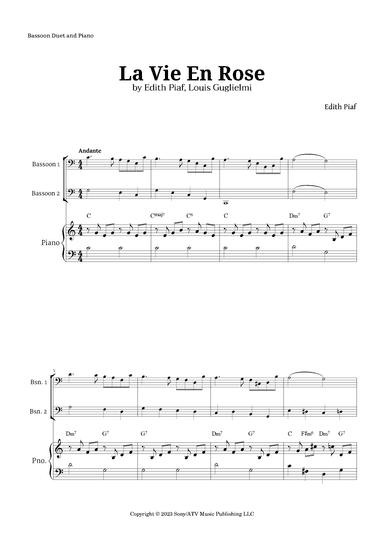 La Vie En Rose (arr. Langanho)
