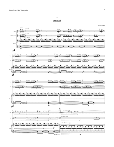 Metropolis (Movements 1-3), full trio for violin, clarinet, and piano