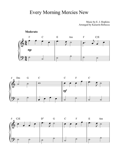 Every Morning Mercies New (arr. Kaiserin Rebecca)