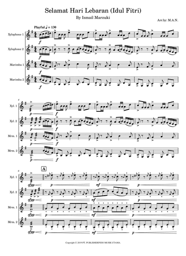 Selamat Hari Lebaran (arr. Azrai Norzuki (M.A.N.))