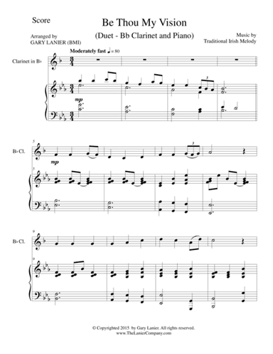 BE THOU MY VISION (Duet – Bb Clarinet and Piano/Score and Parts) (arr. Gary Lanier)