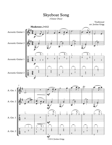 Skyeboat Song (Guitar Duet) (arr. Jordan Grigg)