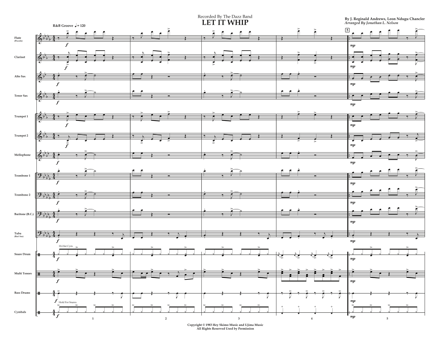 Let It Whip (arr. Jonathan L Nelson)