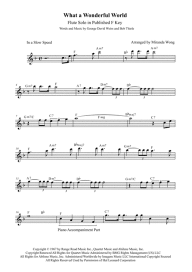What A Wonderful World (arr. Miranda Wong)