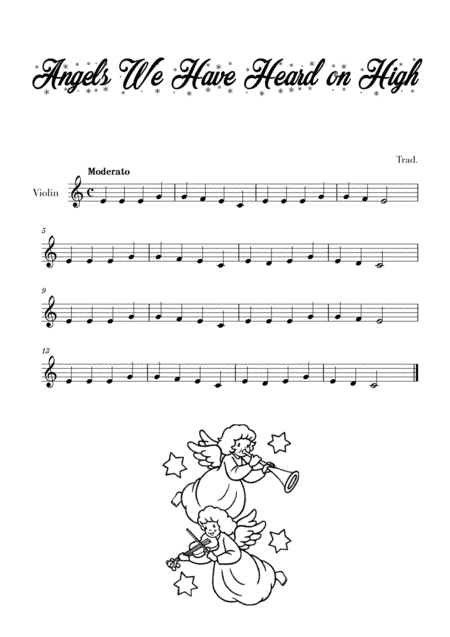 Angels We Have Heard on High (for Violin) (arr. Cadenza Editions)