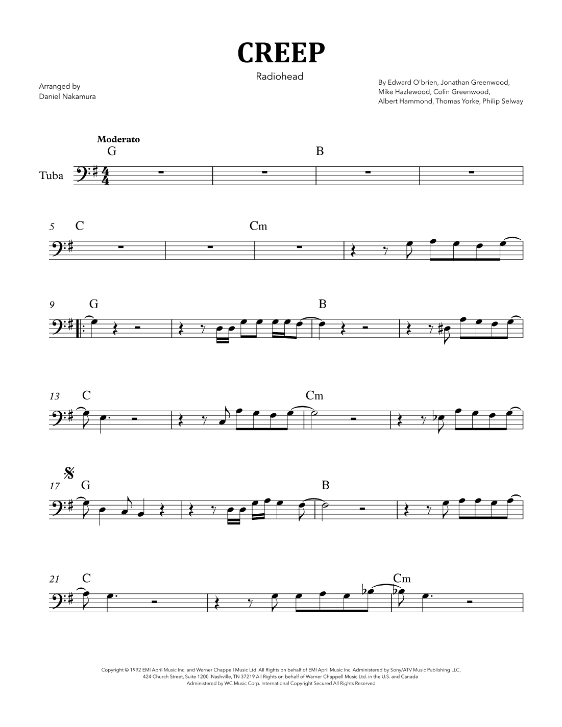 Creep (arr. Daniel Nakamura)