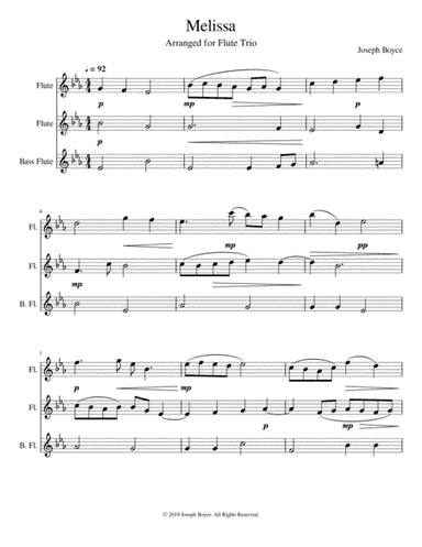 Melissa: For Flute Trio