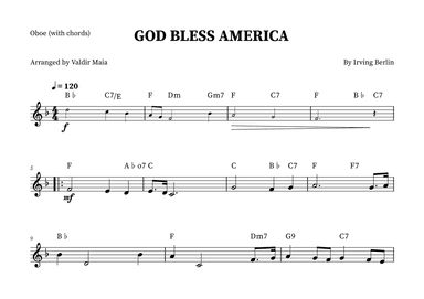 God Bless America ® (arr. Valdir Maia)