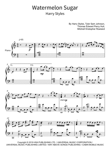 Watermelon Sugar (arr. soundnotation)