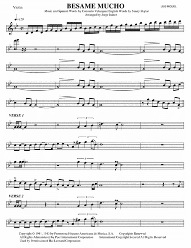 Besame Mucho (Kiss Me Much) (arr. Jorge Juárez)