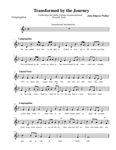 Transformed by the Journey (congregational insert)
