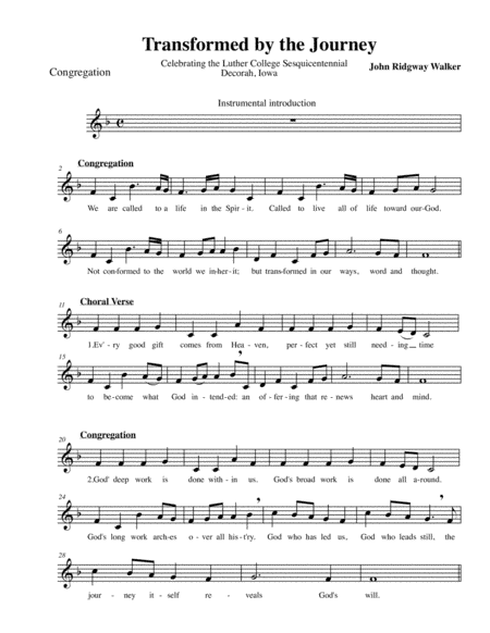 Transformed by the Journey (congregational insert)