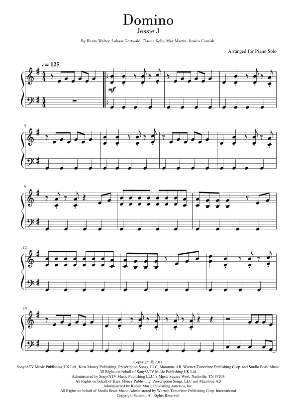 Domino (arr. Jesica Suwiji)