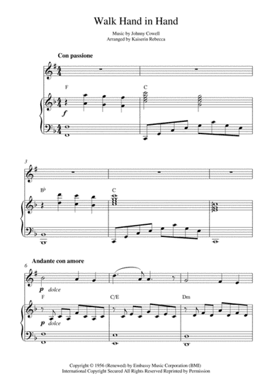Walk Hand In Hand (arr. Kaiserin Rebecca)